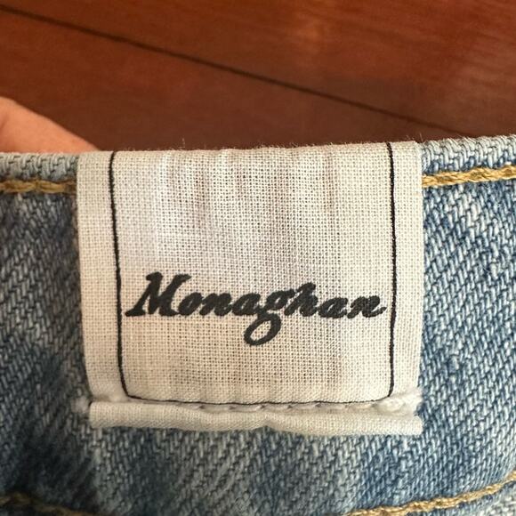 Frank & Eileen Monaghan High Waist Straight Leg Raw Hem Mom Blue Jeans 30 - Picture 8 of 16